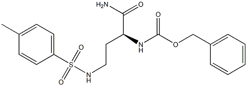 (-)-[(S)-1-Carbamoyl-3-(p-tolylsulfonylamino)propyl]carbamic acid benzyl ester Struktur