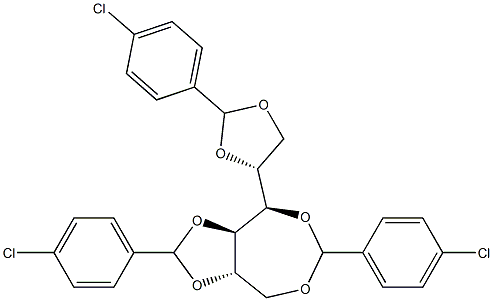 1-O,4-O:2-O,3-O:5-O,6-O-Tris(4-chlorobenzylidene)-D-glucitol Structure