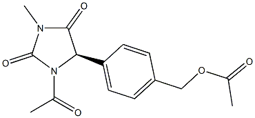(5R)-1-Acetyl-5-[4-(acetoxymethyl)phenyl]-3-methyl-2,4-imidazolidinedione Structure