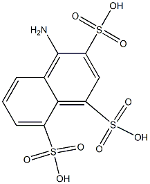 4-アミノ-1,3,8-ナフタレントリスルホン酸 化学構造式