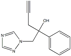 1-(Phenyl)-1-(2-propynyl)-2-(1H-1,2,4-triazol-1-yl)ethanol Structure