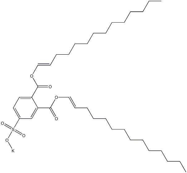 4-(Potassiosulfo)phthalic acid di(1-tetradecenyl) ester Structure