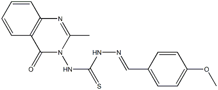 4-Methoxybenzaldehyde 4-[(3,4-dihydro-2-methyl-4-oxoquinazolin)-3-yl]thiosemicarbazone Structure
