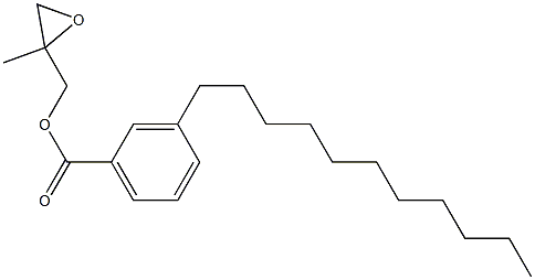 3-Undecylbenzoic acid 2-methylglycidyl ester Structure