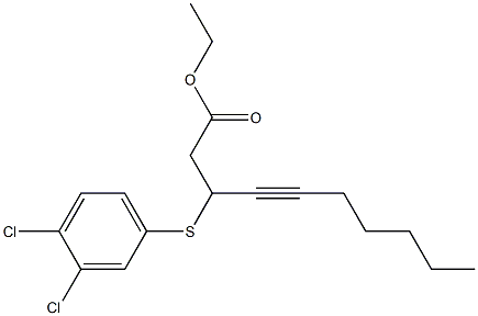 3-(1-Heptynyl)-3-[(3,4-dichlorophenyl)thio]propionic acid ethyl ester 结构式