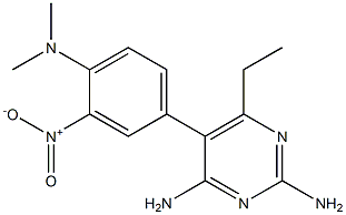 2,4-Diamino-6-ethyl-5-(3-nitro-4-(dimethylamino)phenyl)pyrimidine Struktur