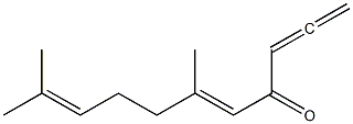 (5E)-6,10-ジメチル-1,2,5,9-ウンデカテトラエン-4-オン 化学構造式