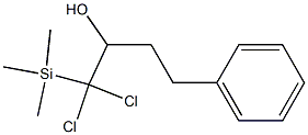 1,1-ジクロロ-4-フェニル-1-トリメチルシリル-2-ブタノール 化学構造式