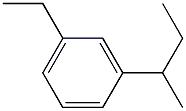 1-エチル-3-(1-メチルプロピル)ベンゼン 化学構造式