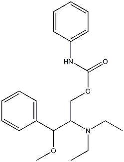 Carbanilic acid 2-diethylamino-3-methoxy-3-phenylpropyl ester Struktur