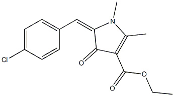  1,2-Dimethyl-4-oxo-5-(4-chlorobenzylidene)-2-pyrroline-3-carboxylic acid ethyl ester