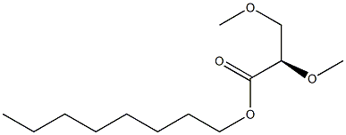 [R,(+)]-2,3-Dimethoxypropionic acid octyl ester 结构式