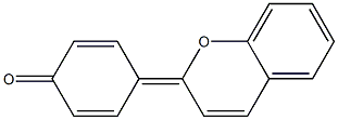 4-(2H-1-ベンゾピラン-2-イリデン)-2,5-シクロヘキサジエン-1-オン 化学構造式
