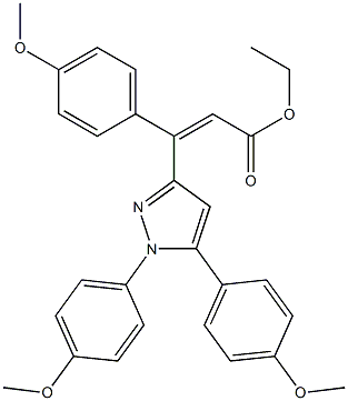 (Z)-3-(4-Methoxyphenyl)-3-[[1-(4-methoxyphenyl)-5-(4-methoxyphenyl)-1H-pyrazol]-3-yl]propenoic acid ethyl ester Structure