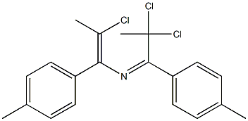 2,2,6-Trichloro-3,5-bis(4-methylphenyl)-4-aza-3,5-heptadiene Struktur