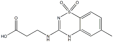 3-[(2-Carboxyethyl)amino]-6-methyl-4H-1,2,4-benzothiadiazine 1,1-dioxide Structure