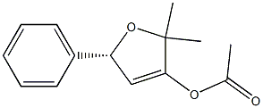 Acetic acid [(R)-2,5-dihydro-2,2-dimethyl-5-phenylfuran]-3-yl ester Structure