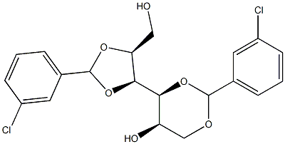 1-O,3-O:4-O,5-O-Bis(3-chlorobenzylidene)-L-glucitol 结构式