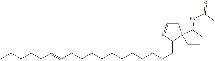 1-[1-(Acetylamino)ethyl]-1-ethyl-2-(12-octadecenyl)-3-imidazoline-1-ium 结构式