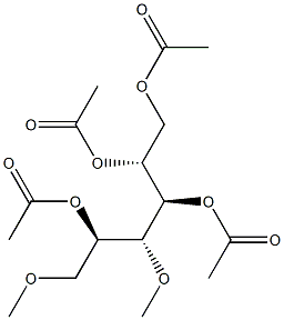 1-O,2-O,3-O,5-O-Tetraacetyl-4-O,6-O-dimethyl-D-mannitol Structure