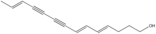 (4E,6E,12E)-4,6,12-Tetradecatriene-8,10-diyn-1-ol Struktur