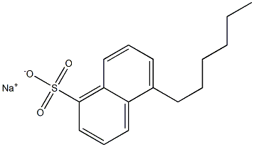 5-ヘキシル-1-ナフタレンスルホン酸ナトリウム 化学構造式