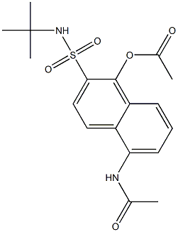 5-Acetylamino-1-acetoxy-N-tert-butyl-2-naphthalenesulfonamide Structure