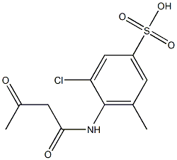 4-(Acetoacetylamino)-3-chloro-5-methylbenzenesulfonic acid 结构式