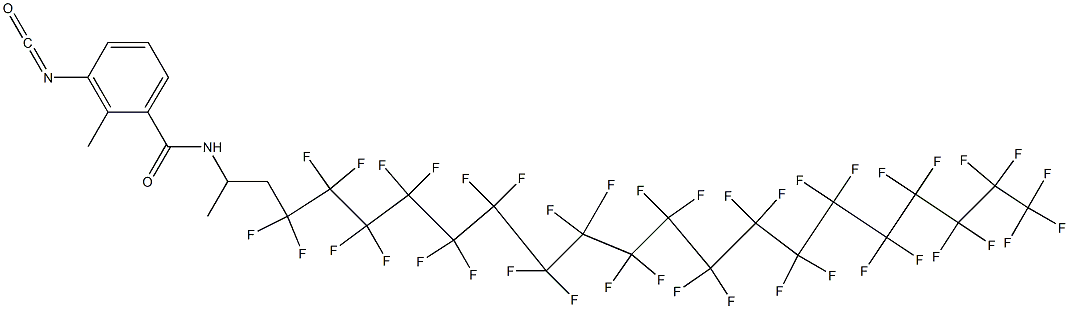3-イソシアナト-2-メチル-N-[2-(ノナトリアコンタフルオロノナデシル)-1-メチルエチル]ベンズアミド 化学構造式