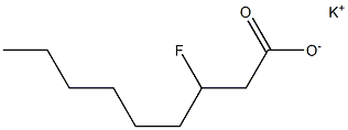 3-Fluorononanoic acid potassium salt Struktur