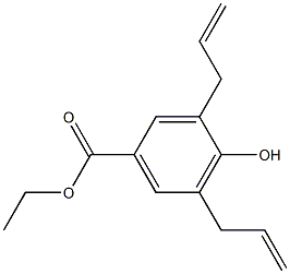 3,5-Diallyl-4-hydroxybenzoic acid ethyl ester 结构式