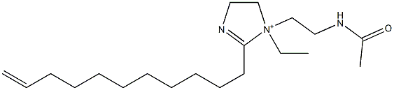 1-[2-(Acetylamino)ethyl]-1-ethyl-2-(10-undecenyl)-2-imidazoline-1-ium Struktur