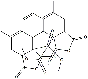 1,6,6a,7,9,9a,9b,9c,9d,10,12,12a-Dodecahydro-7,9,10,12-tetraoxo-2,5-dimethyl-8,11-dioxadicyclopenta[c,g]phenanthrene-9a,9d-dicarboxylic acid dimethyl ester Structure