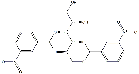 3-O,5-O:4-O,6-O-Bis(3-nitrobenzylidene)-D-glucitol Structure