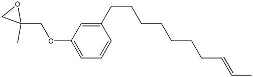 3-(8-デセニル)フェニル2-メチルグリシジルエーテル 化学構造式