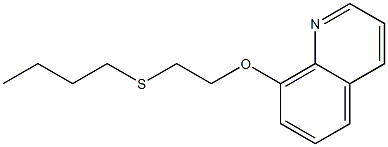 8-[2-(ブチルチオ)エトキシ]キノリン 化学構造式
