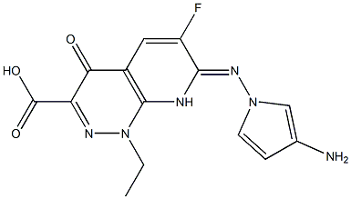6-Fluoro-1-ethyl-7-(3-aminopyrrolizino)-1,4-dihydro-4-oxopyrido[2,3-c]pyridazine-3-carboxylic acid Structure