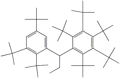 1-(Penta-tert-butylphenyl)-1-(2,3,5-tri-tert-butylphenyl)propane Struktur