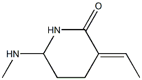 (E)-2-Ethylidene-5-(methylamino)pentanoic acid lactam