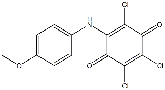 2-[(4-Methoxyphenyl)amino]-3,5,6-trichloro-2,5-cyclohexadiene-1,4-dione Struktur
