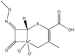 7-[(Z)-Methoxyimino]-3-methyl-4-carboxycepham-3-ene 1,1-dioxide Struktur
