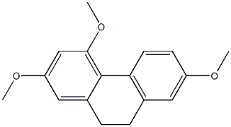 2,4,7-Trimethoxy-9,10-dihydrophenanthrene Struktur
