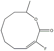 (Z)-3-Fluoro-10-methyl-1-oxacyclodeca-3-en-2-one Structure