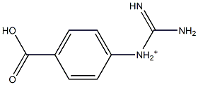 1-[4-カルボキシフェニル]グアニジニウム 化学構造式