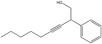 2-フェニル-3-ノニン-1-オール 化学構造式