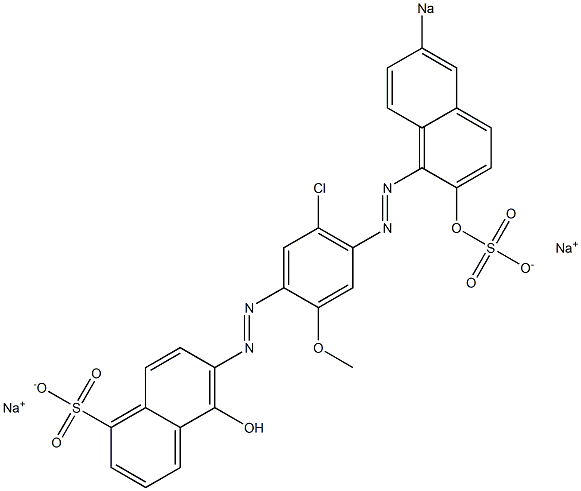 5-Hydroxy-6-[5-chloro-2-methoxy-4-[(2-hydroxy-6-sodiosulfo-1-naphthalenyl)azo]phenylazo]naphthalene-1-sulfonic acid sodium salt|
