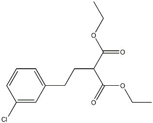 2-[2-(m-Chlorophenyl)ethyl]malonic acid diethyl ester Structure