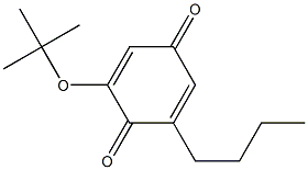 2-(tert-ブチルオキシ)-6-ブチル-2,5-シクロヘキサジエン-1,4-ジオン 化学構造式
