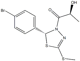 (2R)-2,3-Dihydro-5-(methylthio)-3-[(2S)-2-hydroxypropionyl]-2-(4-bromophenyl)-1,3,4-thiadiazole