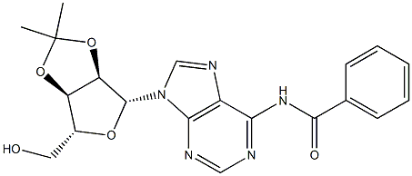 2'-O,3'-O-Isopropylidene-N-benzoyladenosine Structure
